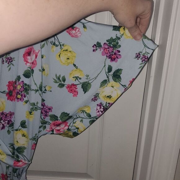 Lane Bryant Floral Print Garment - Yellow and Purple Accents - Picture 3 of 6